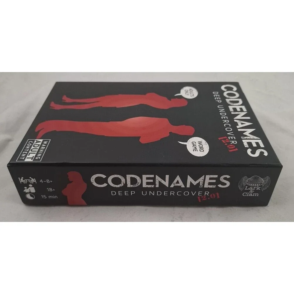 Codenames Deep Undercover 2.0 Adult Word Game by Lark & Clam-Complete-NICE!